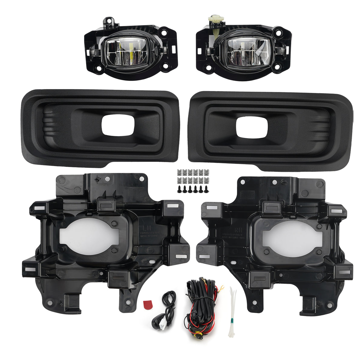 LED Fog Light Switch Bezel Wire Bracket Kits For Ford F150 STX XL XLT 2024-2025