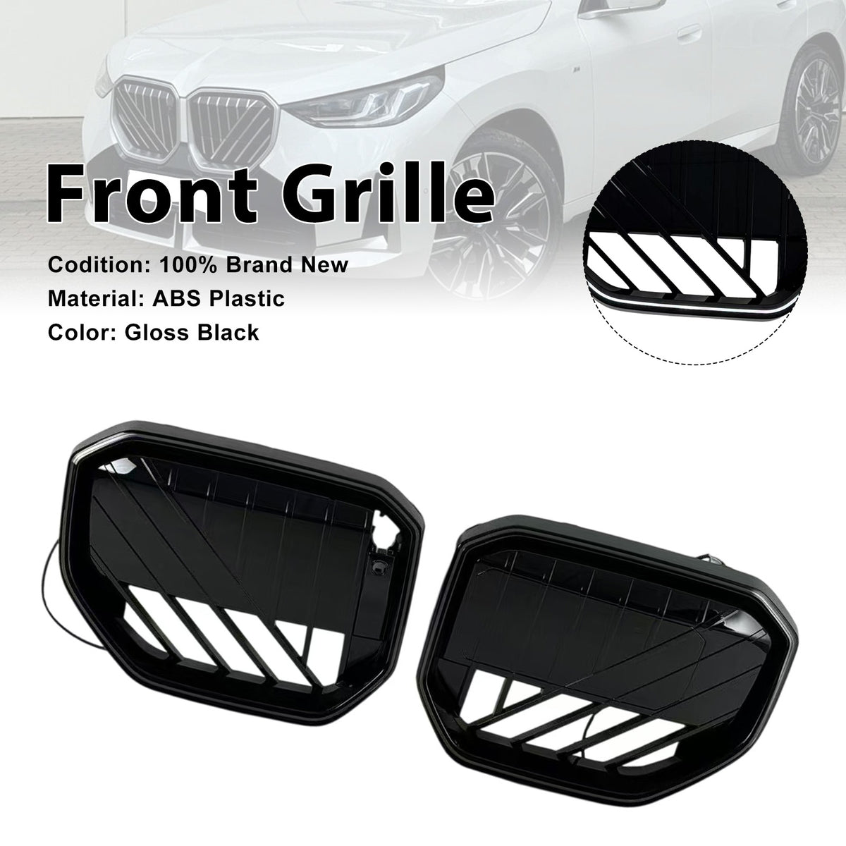 2025- BMW X3 G45 Black Front Bumper Grill Grille Generic