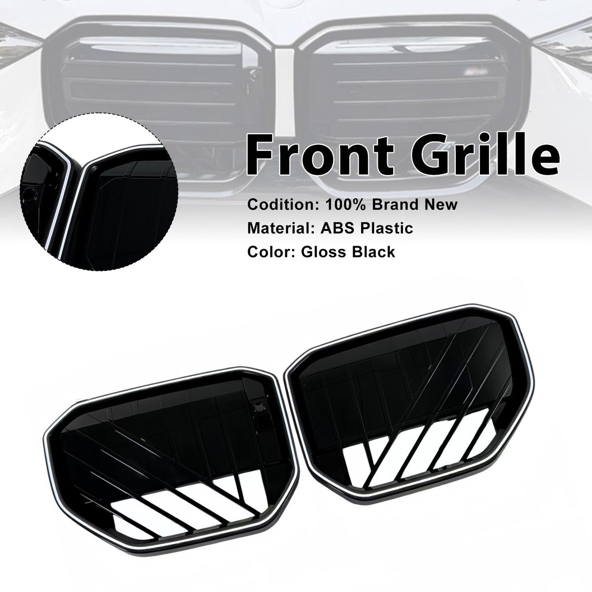 2025- BMW X3 G45 Black Front Bumper Grill Grille Generic