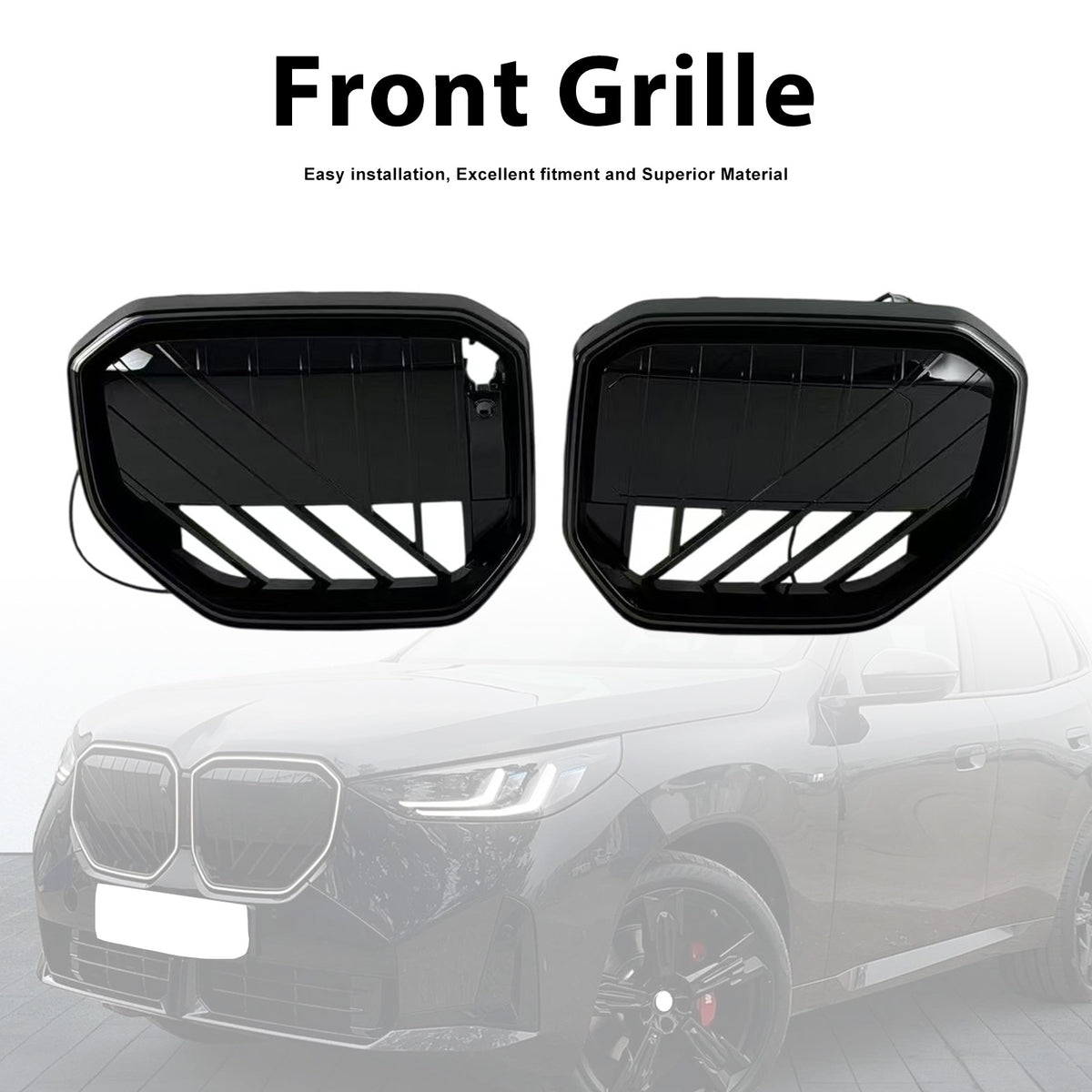 2025- BMW X3 G45 Black Front Bumper Grill Grille Generic