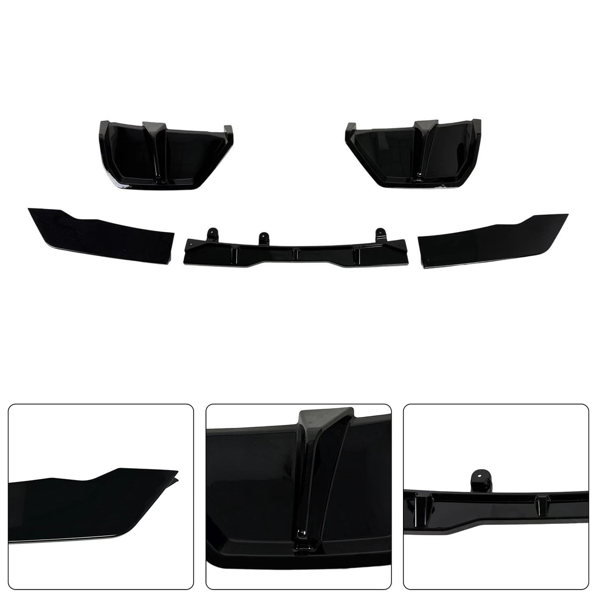 Gloss Black Rear Bumper Diffuser Lip Fit BMW X3 G45 M-Sport 2025+