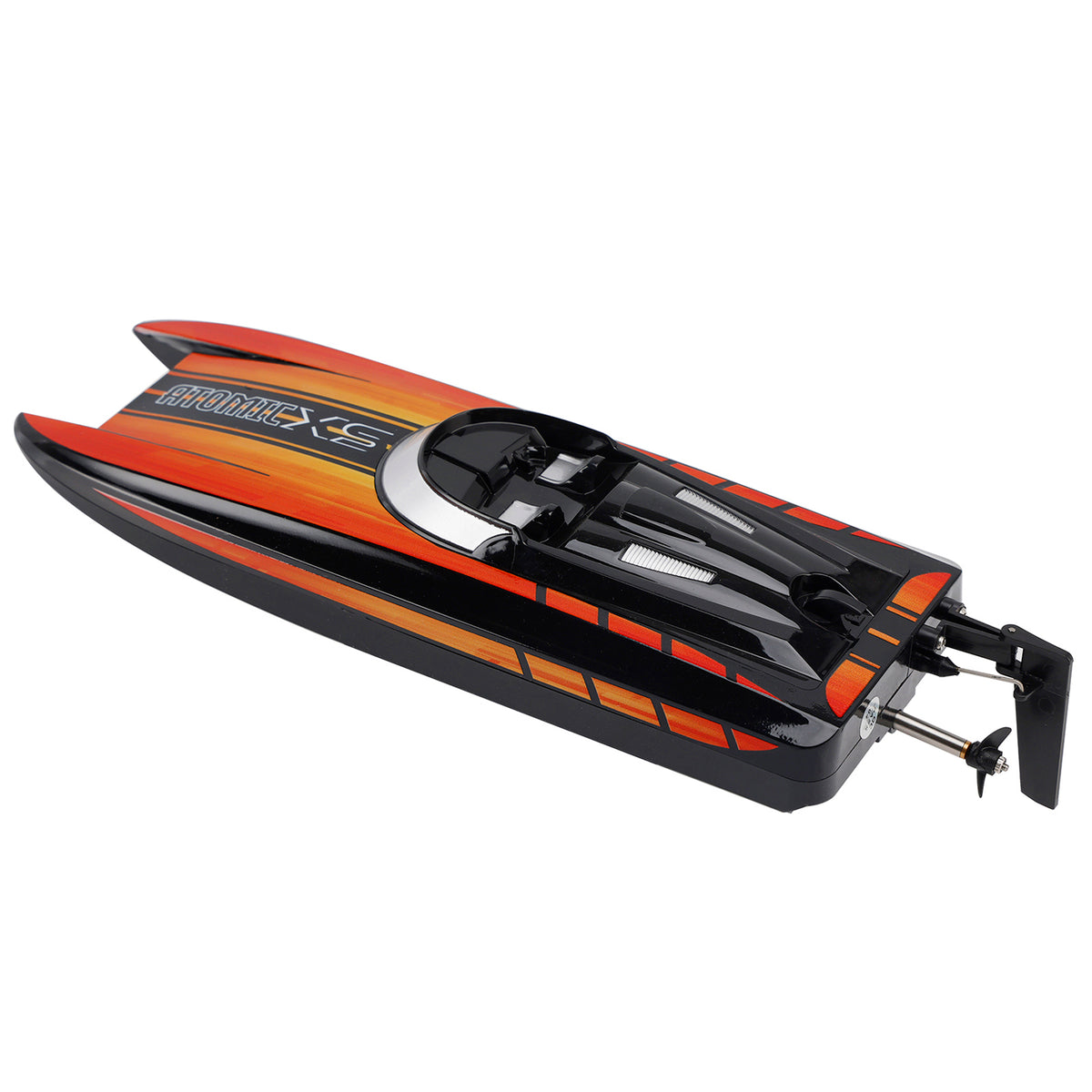 2.4Ghz Mini Remote Control Boat For Water Pool Lake Water Toy 2 Batteries Orange
