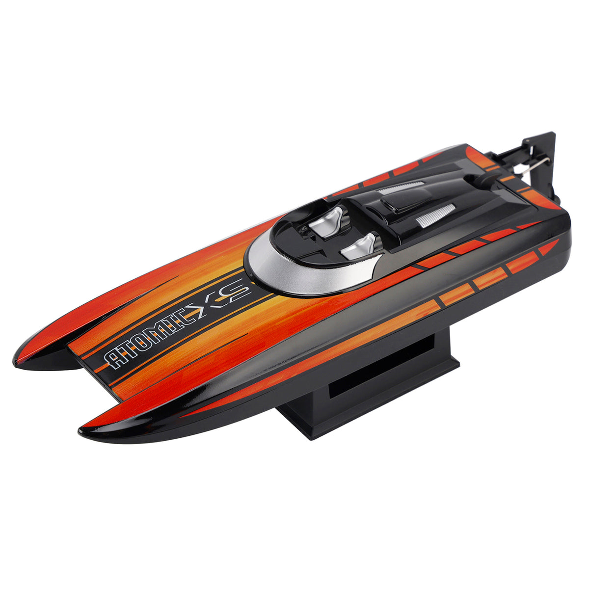 2.4Ghz Mini Remote Control Boat For Water Pool Lake Water Toy 2 Batteries Orange