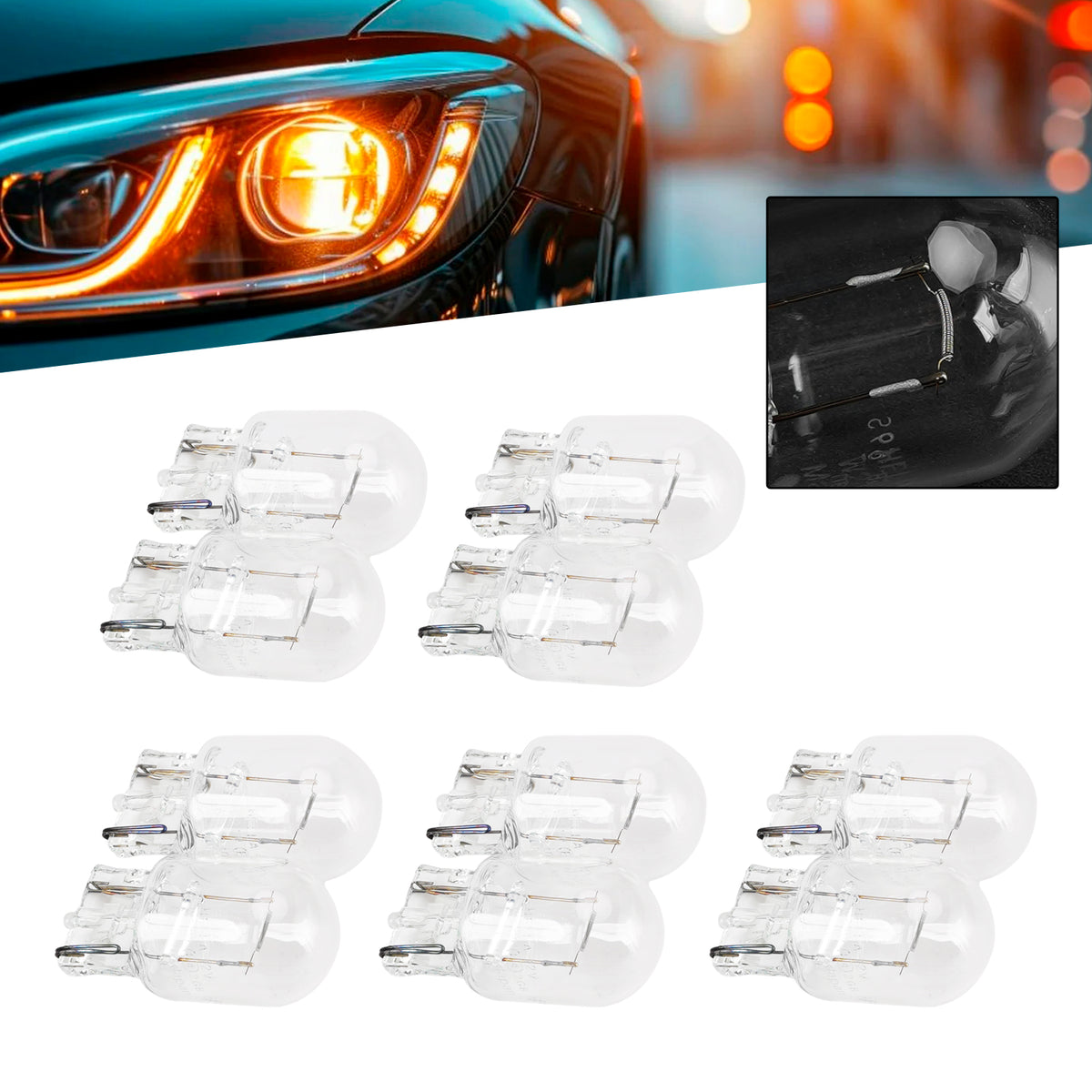 Car Light Halogen Auxiliary Bulb W21W 12V 21W For HELLA 8GA 000 892-002