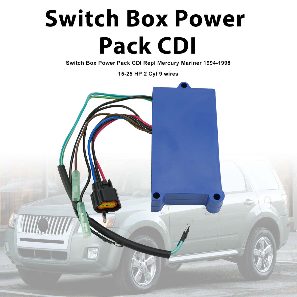 Switch Box Power Pack CDI For Mercury Mariner 15-25 HP 2 Cyl 9 wires 18495A9