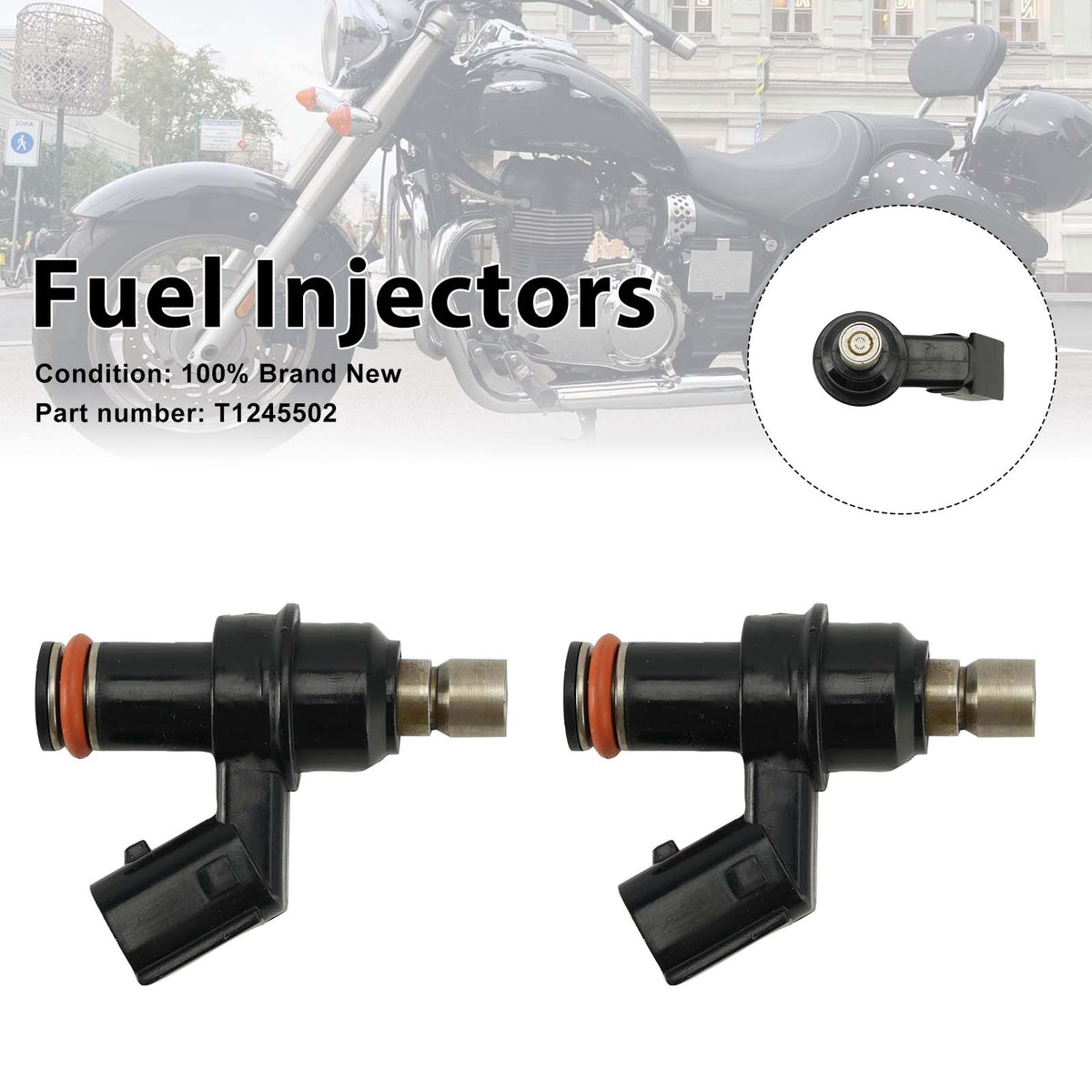 2017-2020 Triumph Bonneville 2PC Fuel Injectors T1245502 Generic