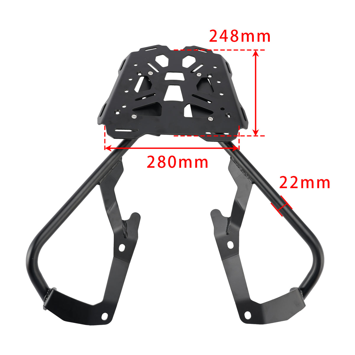 Black Rear Luggage Cargo Rack For Tiger Sport 660 2022 2023 2024 2025