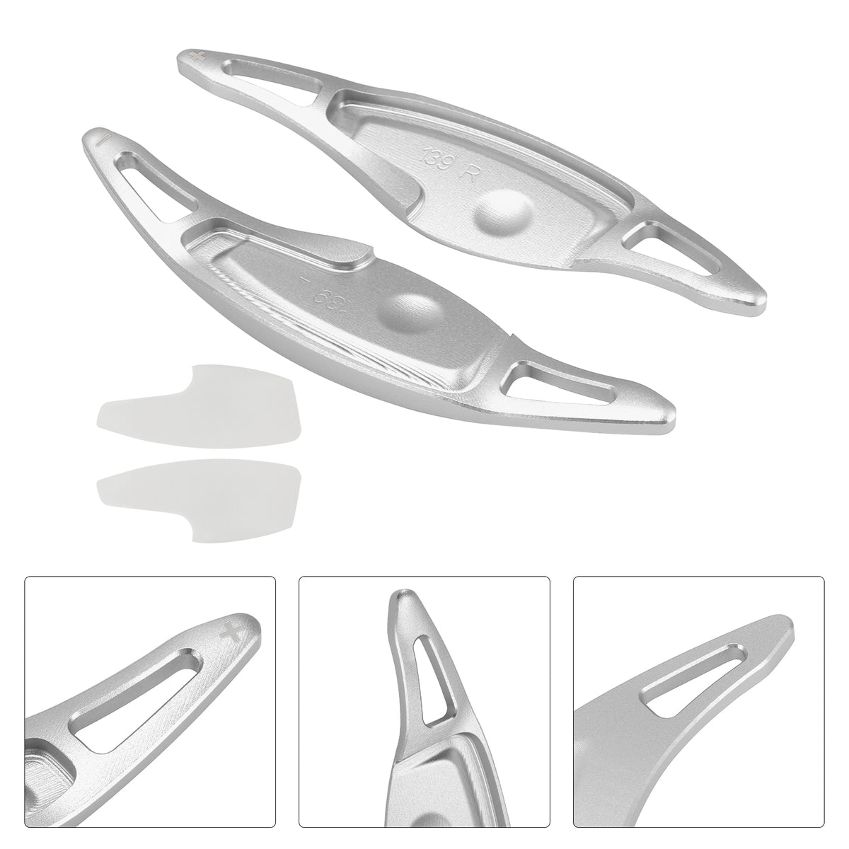 Steering Wheel Paddle Shifter For Genesis G80 Sport 17-20 Aluminium Silver