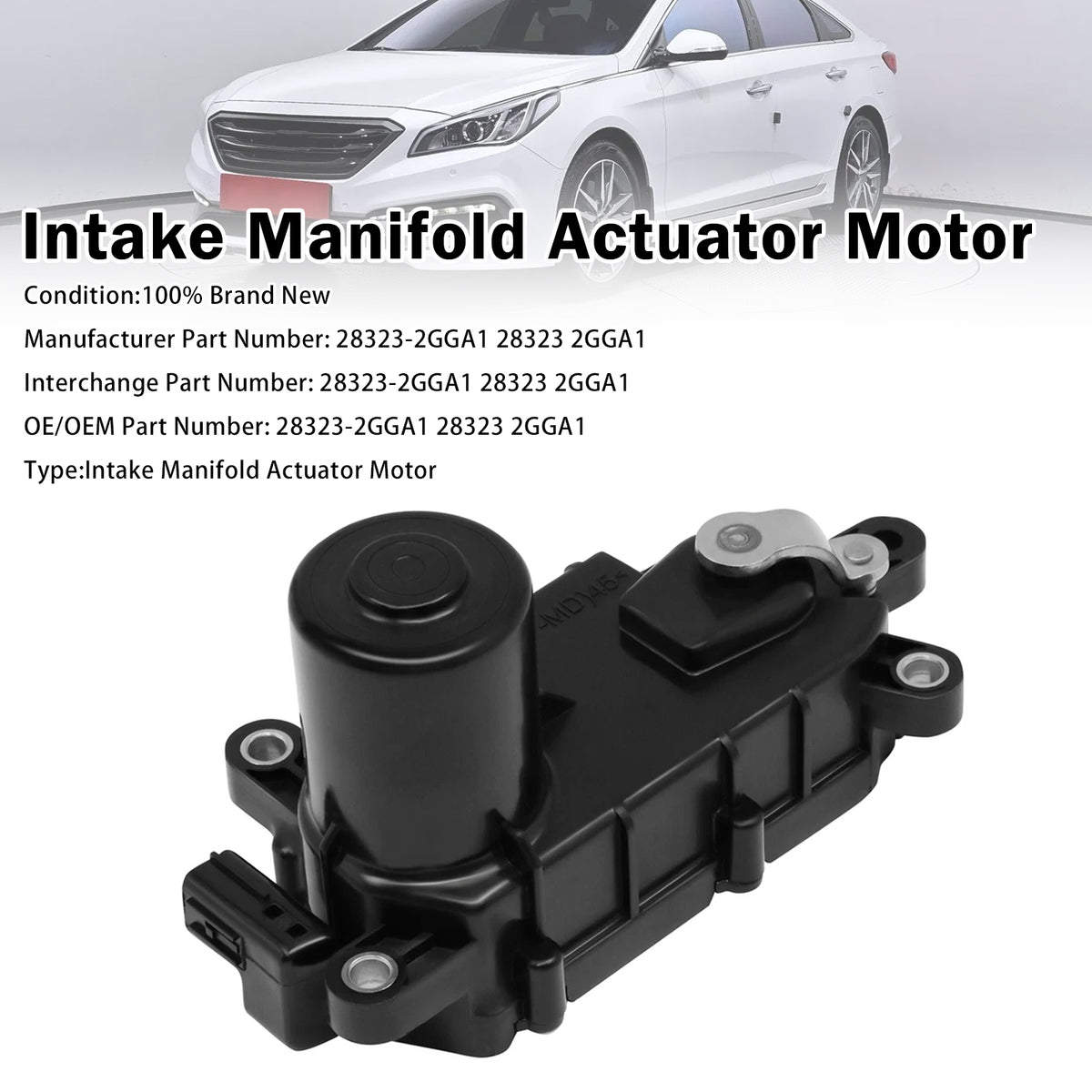 2016 Kia Optima 2.4L Hybrid Intake Manifold Actuator Motor 28323-2GGA1 28323 2GGA1 Generic