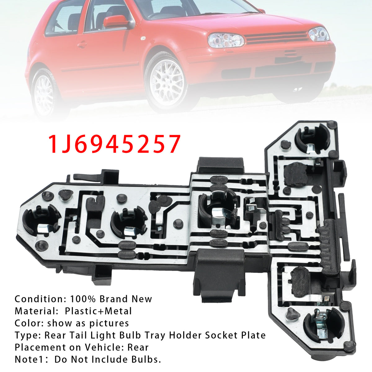Rear Tail Light Bulb Tray Holder Socket Plate 1J6945257 For Vw Golf Mk4 98-2005