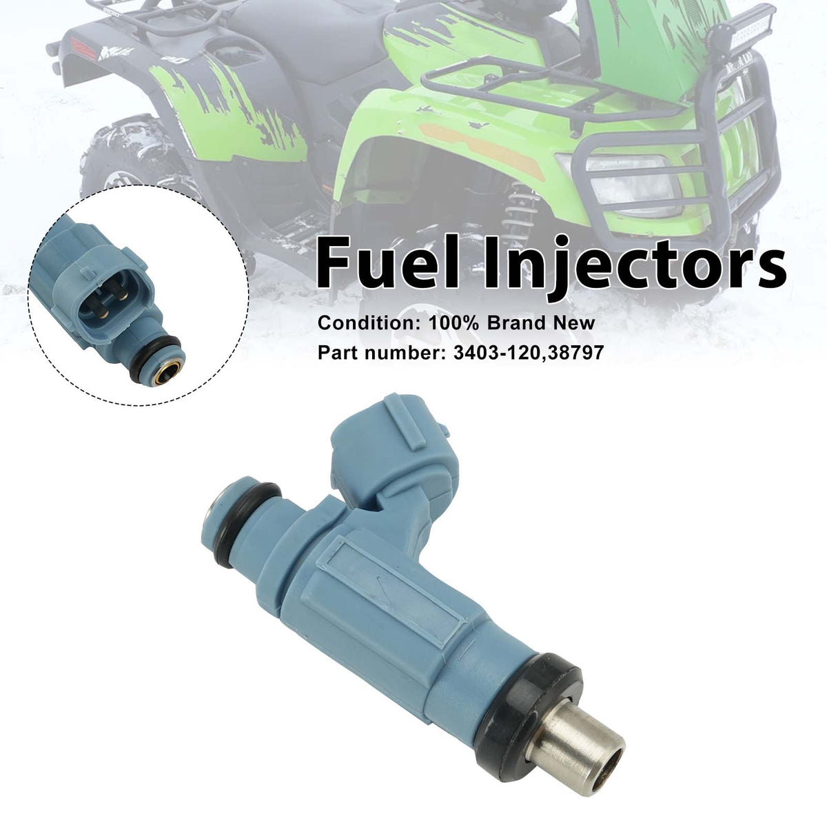 38797 Fuel Injectors 3403-120 For Arctic Cat 700 EFI AUTO TRANS 06-08