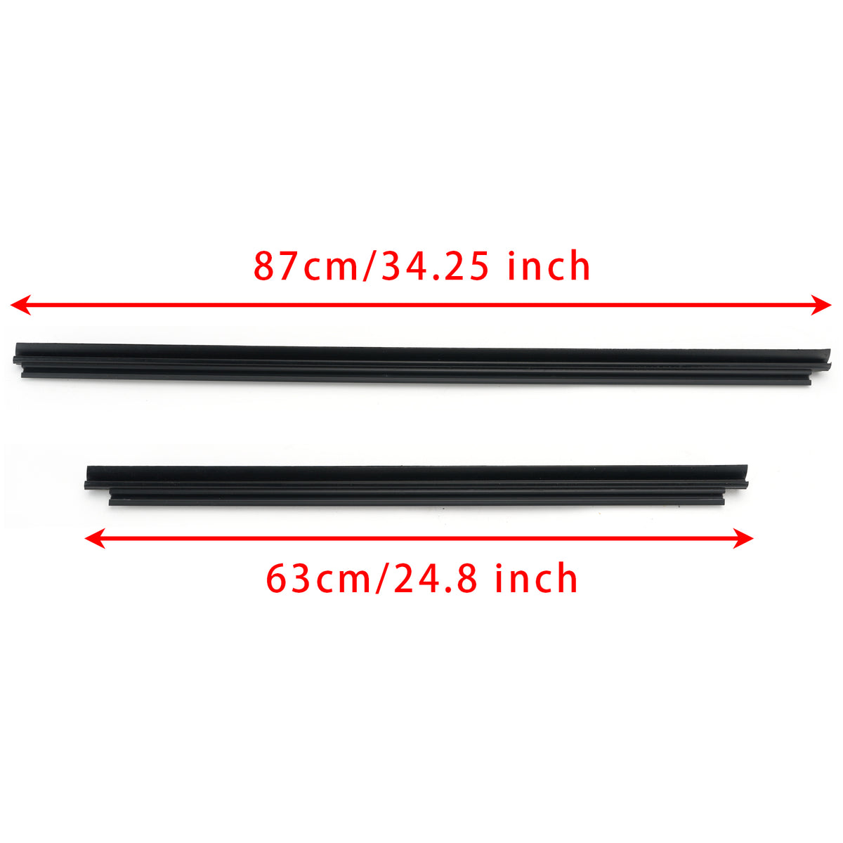 4Pcs Inner Door Window Glass Weatherstrip For Toyota Corolla 2009-2013