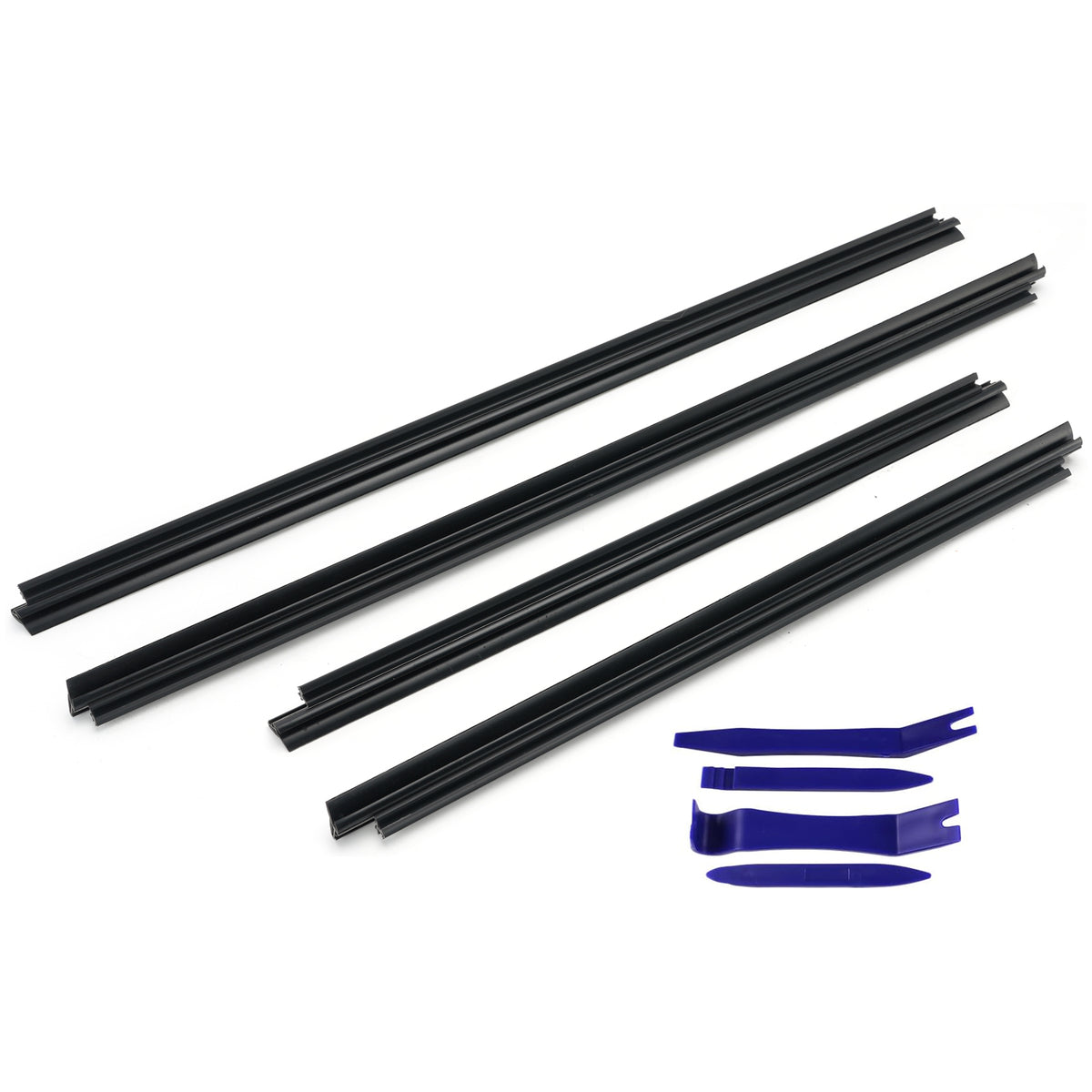 4Pcs Inner Door Window Glass Weatherstrip For Toyota Corolla 2009-2013