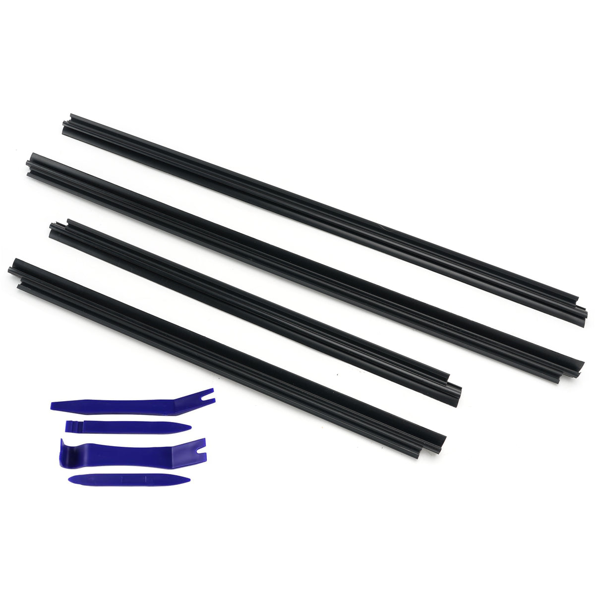 4Pcs Inner Door Window Glass Weatherstrip For Toyota Corolla 2009-2013