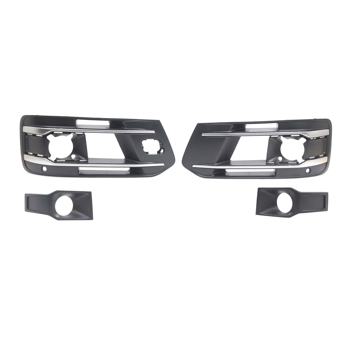 4PCS Front Bumper Fog Light Grille Cover 4M0807682AA4W3 Fit Audi Q7 2016-2019