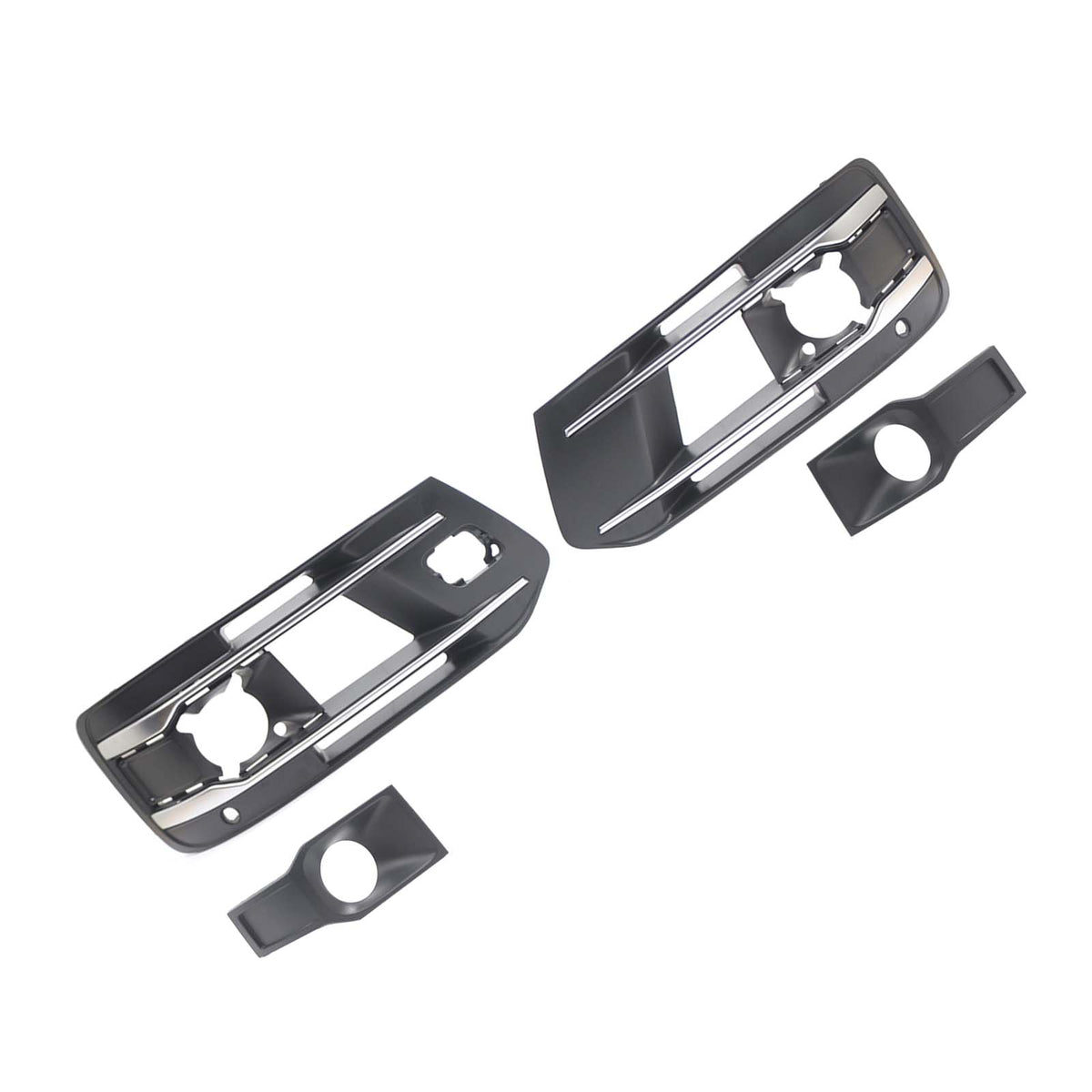 4PCS Front Bumper Fog Light Grille Cover 4M0807682AA4W3 Fit Audi Q7 2016-2019