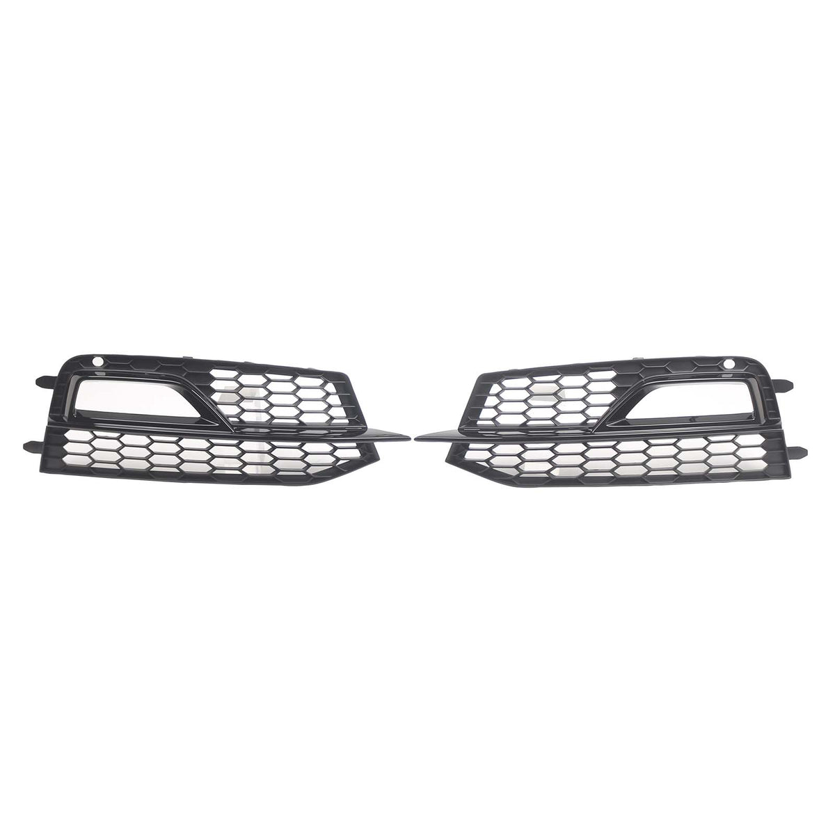 Black Front Fog Lamp Grill Fit Audi A5 S-Line Sport Edition Bumper 2013-2016