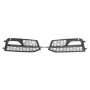 Black Front Fog Lamp Grill Fit Audi A5 S-Line Sport Edition Bumper 2013-2016