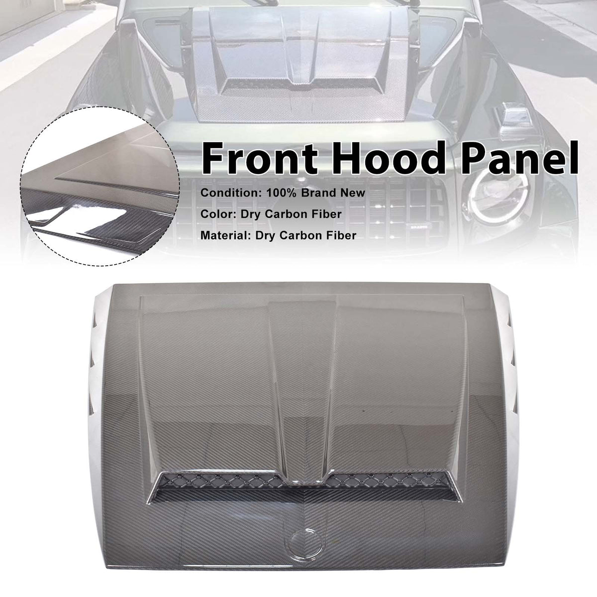 Front Hood Panel Fit Mercedes Benz G-Class W464 W465 2019+ Upgrade Brabus Style
