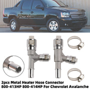 2pcs Metal Heater Hose Connector 800-413HP 800-414HP For Chevrolet Avalanche