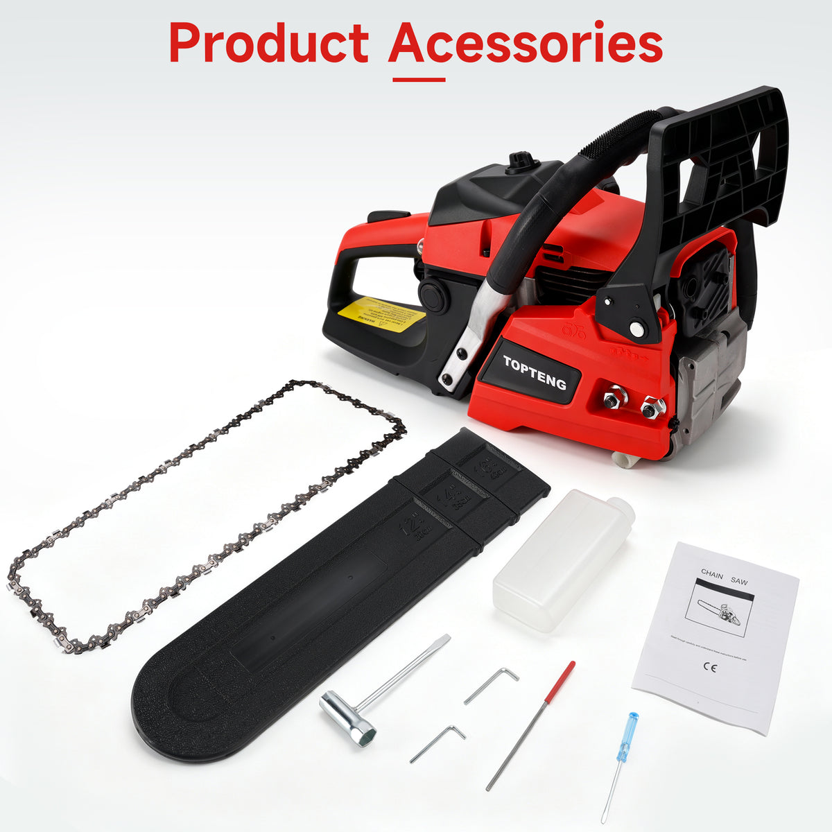 TopTeng 40cc Lightweight Gas Powered Chainsaw