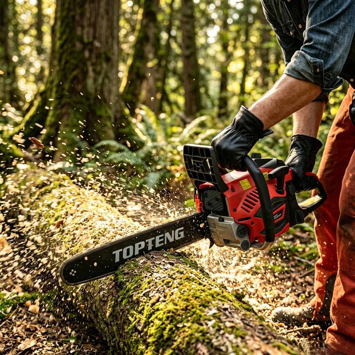 TopTeng 40cc Lightweight Gas Powered Chainsaw