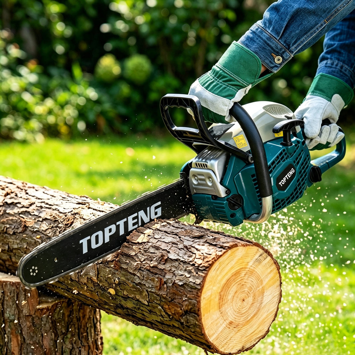 TopTeng 65cc Gas Chainsaw with 22 Inch Guide Bar