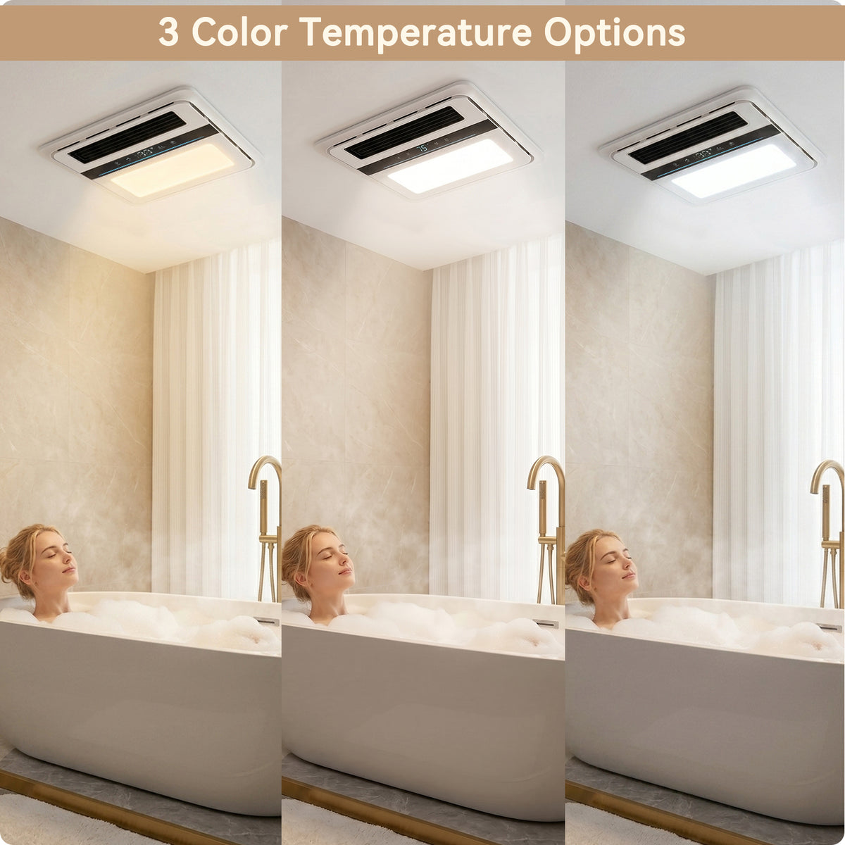 5-in-1 Bathroom Exhaust Fan with Light & Heater