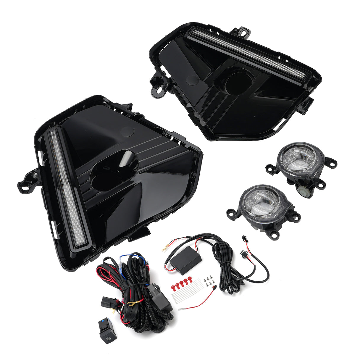 Fog Lamps & LED DRL Daytime Running Light Set For Toyota RAV4 2026-2027