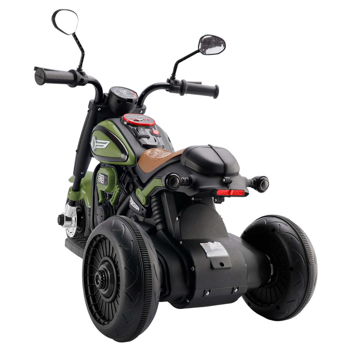 3Wheel 6V Kid Ride On Motorcycle Electric Toy With Colorful Light Music Green