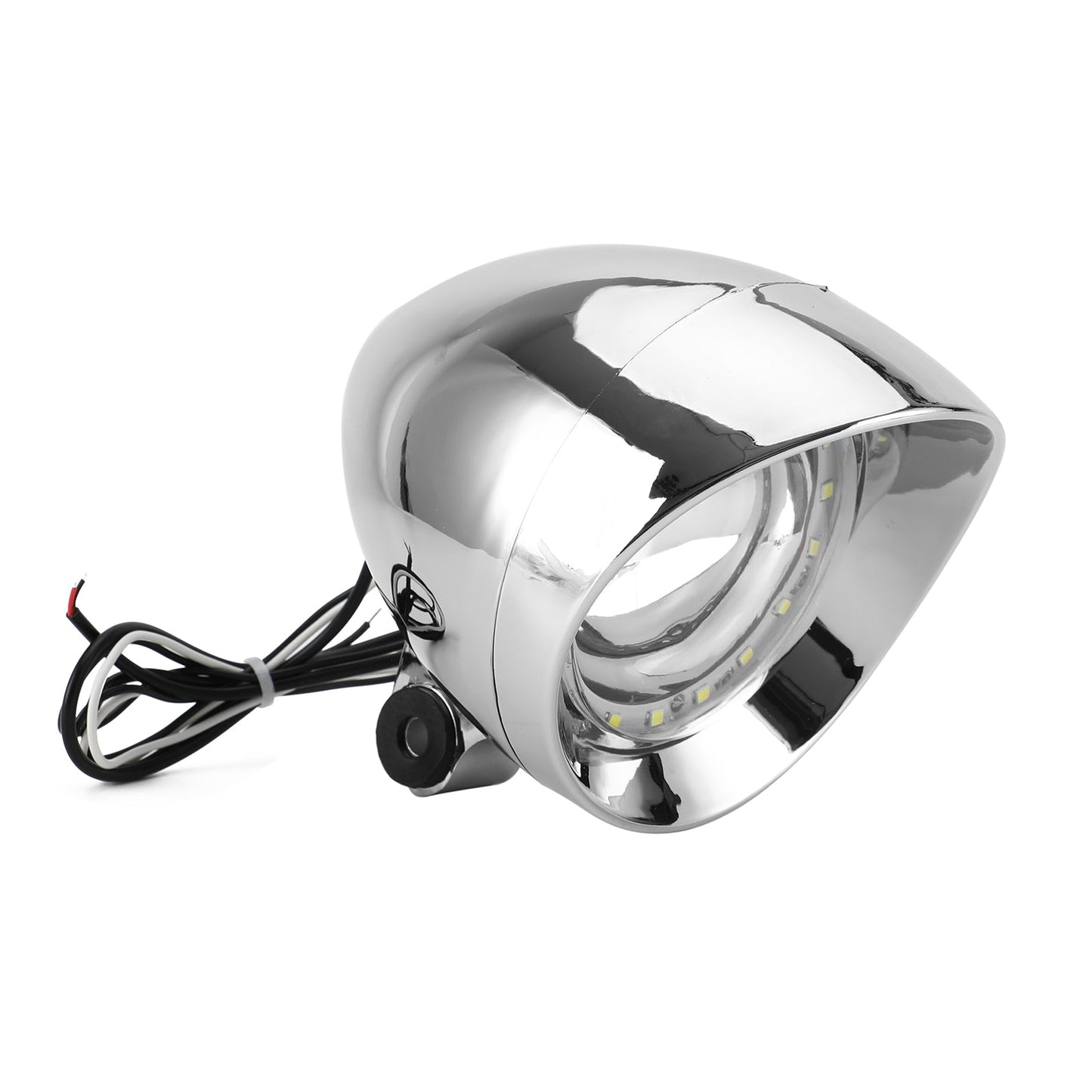 Motorcycle Led Angel Eye Headlight Fog Light For Harley Dyna Glide Chrome F2#