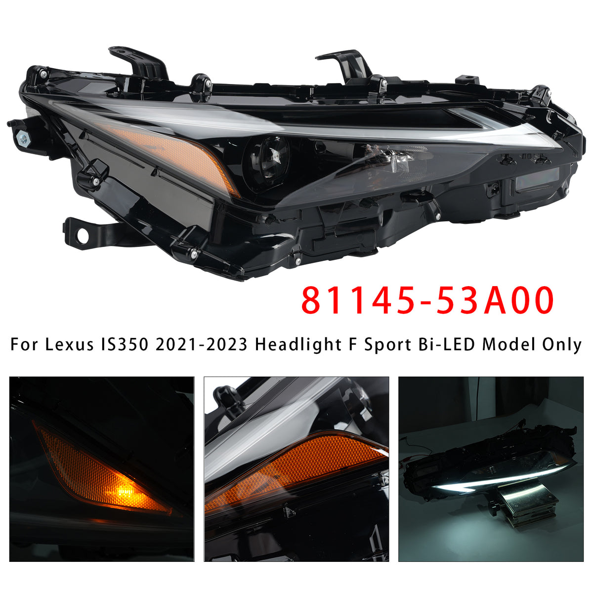 Right LED Headlight 81145-53A00 For Lexus IS300 IS350 2021-2023