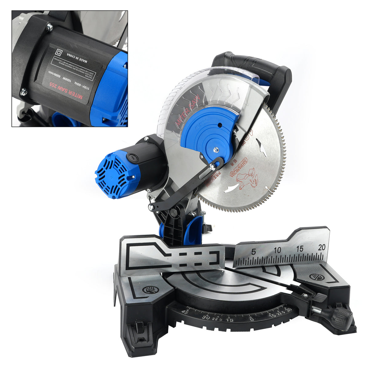 High precision10-Inch Single-Bevel Sliding Compound 0-45 Bevel Miter Saw