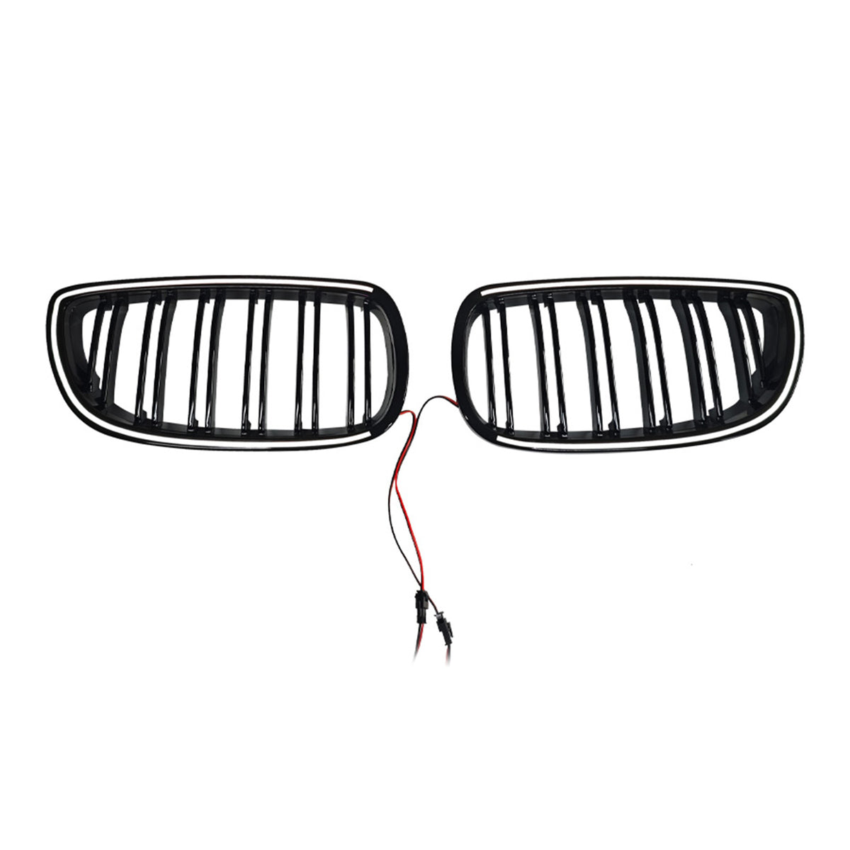 Black Front Kidney Grill Grille Fit BMW E92 E93 LCI 2Doors 2010-2013 W/LED
