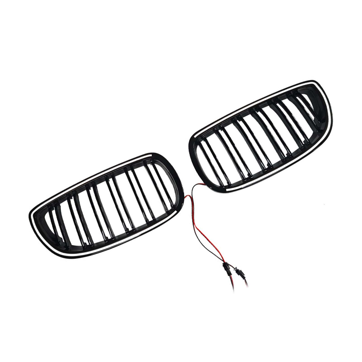 Black Front Kidney Grill Grille Fit BMW E92 E93 LCI 2Doors 2010-2013 W/LED