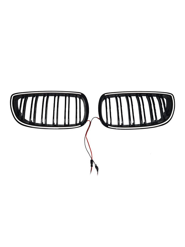 Black Front Kidney Grill Grille Fit BMW E92 E93 LCI 2Doors 2010-2013 W/LED
