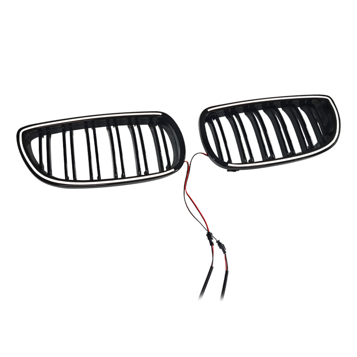 Black Front Kidney Grill Grille Fit BMW E92 E93 LCI 2Doors 2010-2013 W/LED