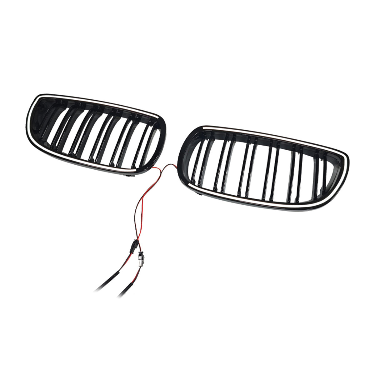 Black Front Kidney Grill Grille Fit BMW E92 E93 LCI 2Doors 2010-2013 W/LED