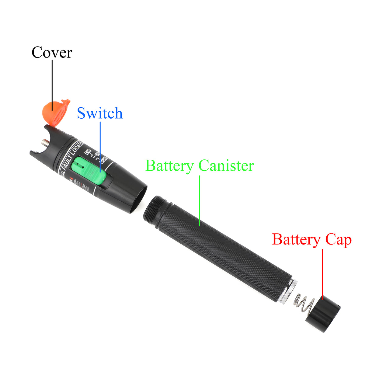 30MW Visual Fault Locator Fiber Optic Tester VFL Fiber Optic Cable Tester + FC