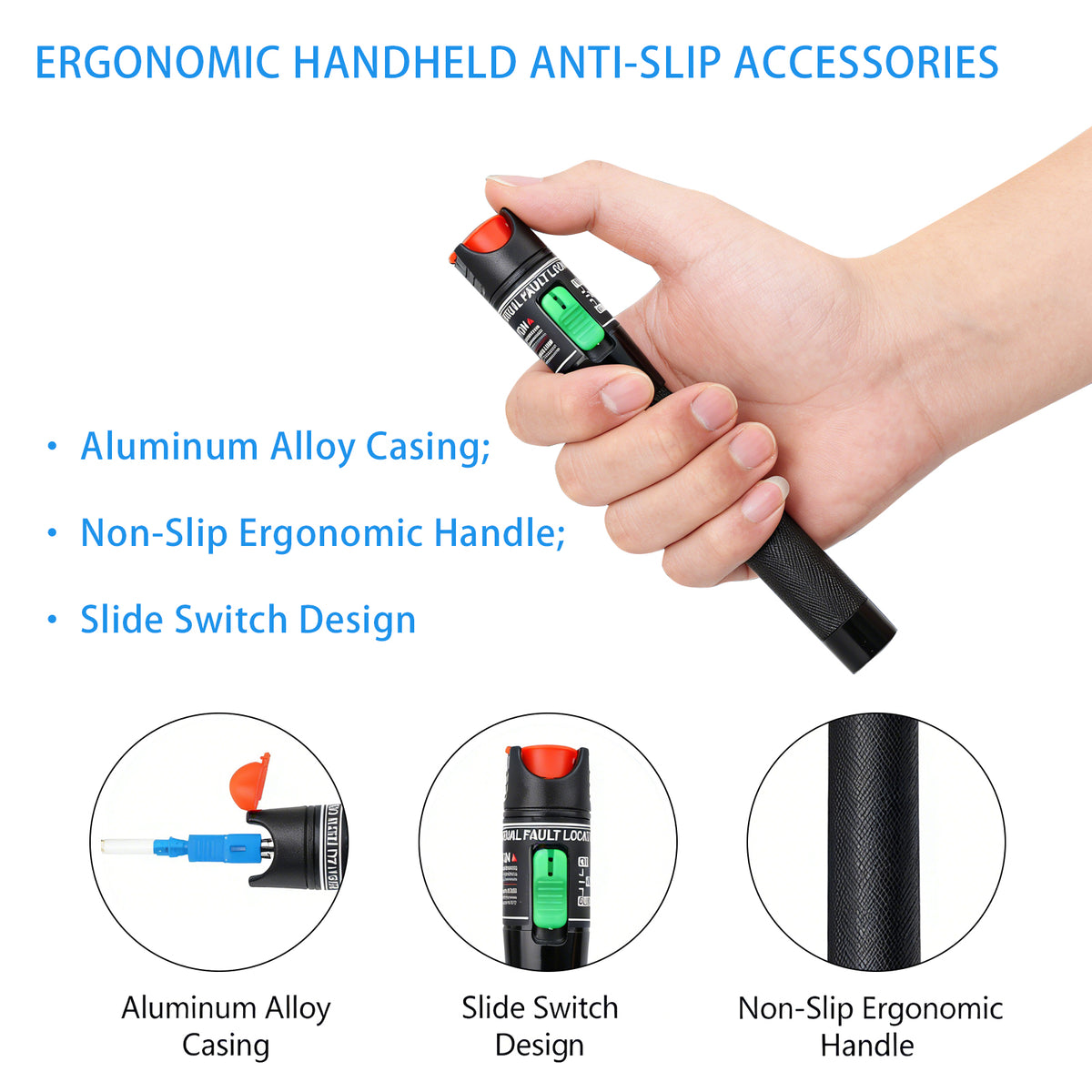 10MW Visual Fault Locator Fiber Optic Tester VFL Fiber Optic Cable Tester + FC