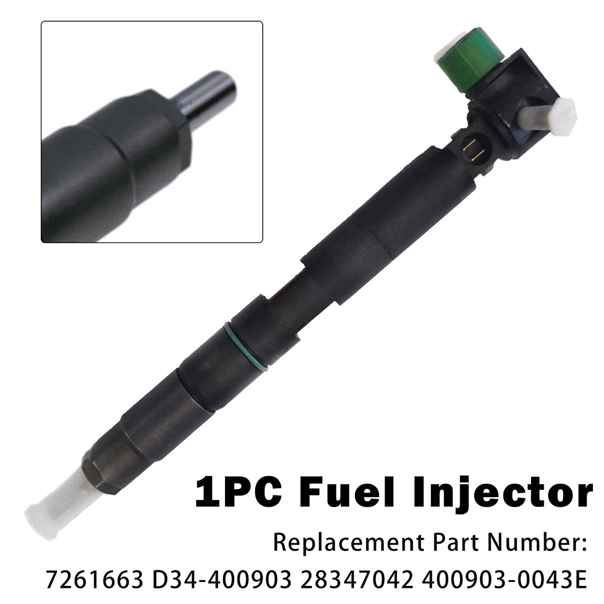 Kubota V2403, D1803, D1803-CR-E4, D1803-CR-TE4, V2403-CR-E4, V2403-CR-TE4 1PC Fuel Injector 0445110777 1J801-53052 Generic