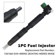 Kubota V2403, D1803, D1803-CR-E4, D1803-CR-TE4, V2403-CR-E4, V2403-CR-TE4 1PC Fuel Injector 0445110777 1J801-53052 Generic