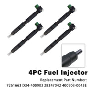 Kubota Tractor L4060 4PCS Fuel Injector 0445110777 1J801-53052 Generic