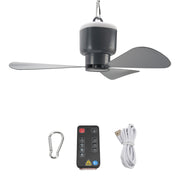 18" Portable Ceiling Fan with Light & Remote