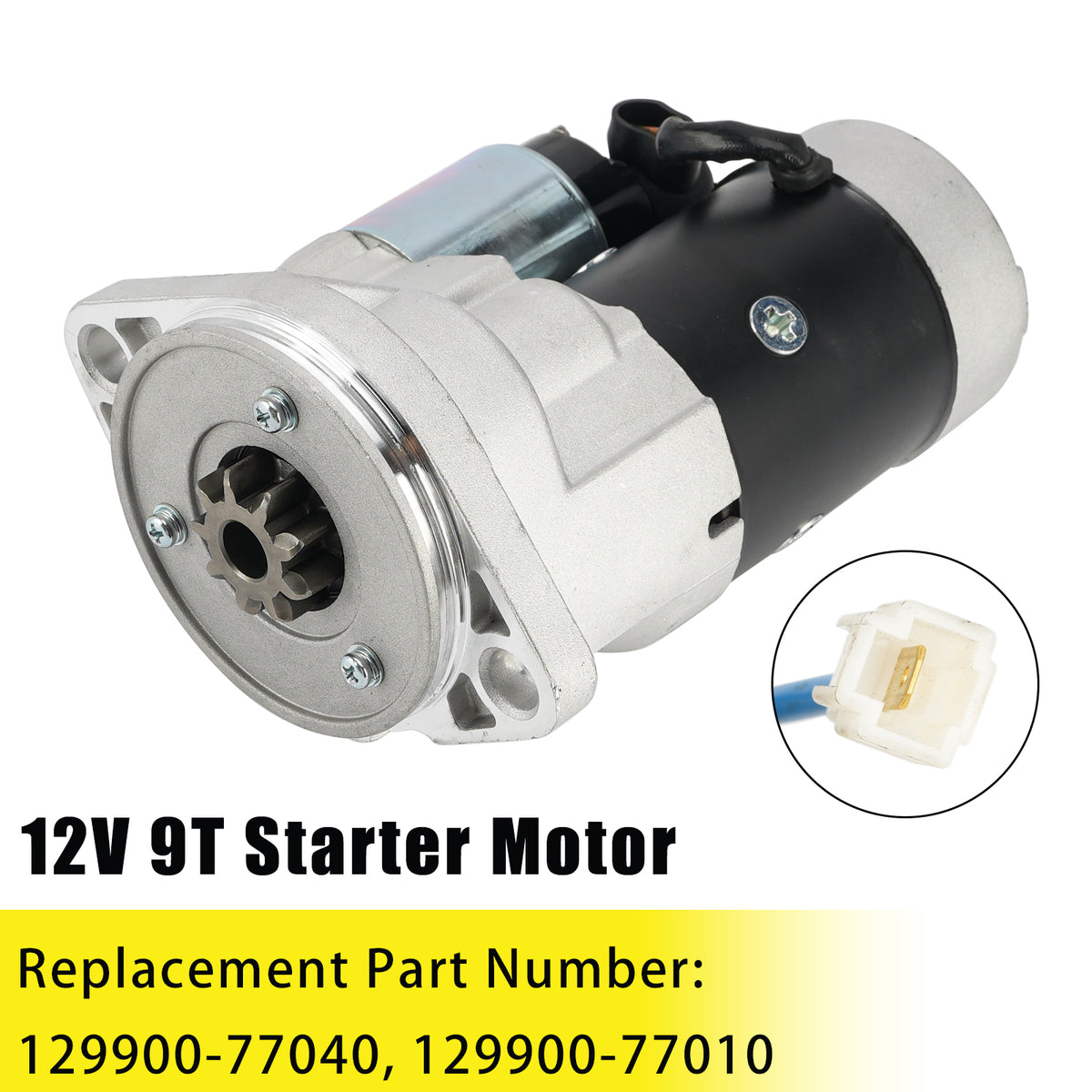 Volvo EC55C Starter Motor 12V 9T 129900-77010 129900-77040 Generic