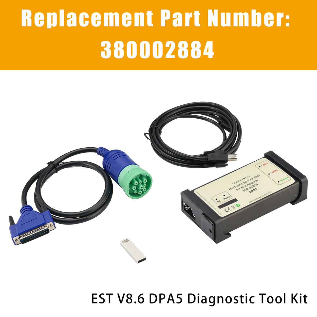 CNH Diagnostic Tool Kit DPA5 For Case Electronic Service Tool V8.6 380002884