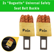 2X Baguette Universal Safety Seat Belt Buckle Alarm Stopper Extension Buckle