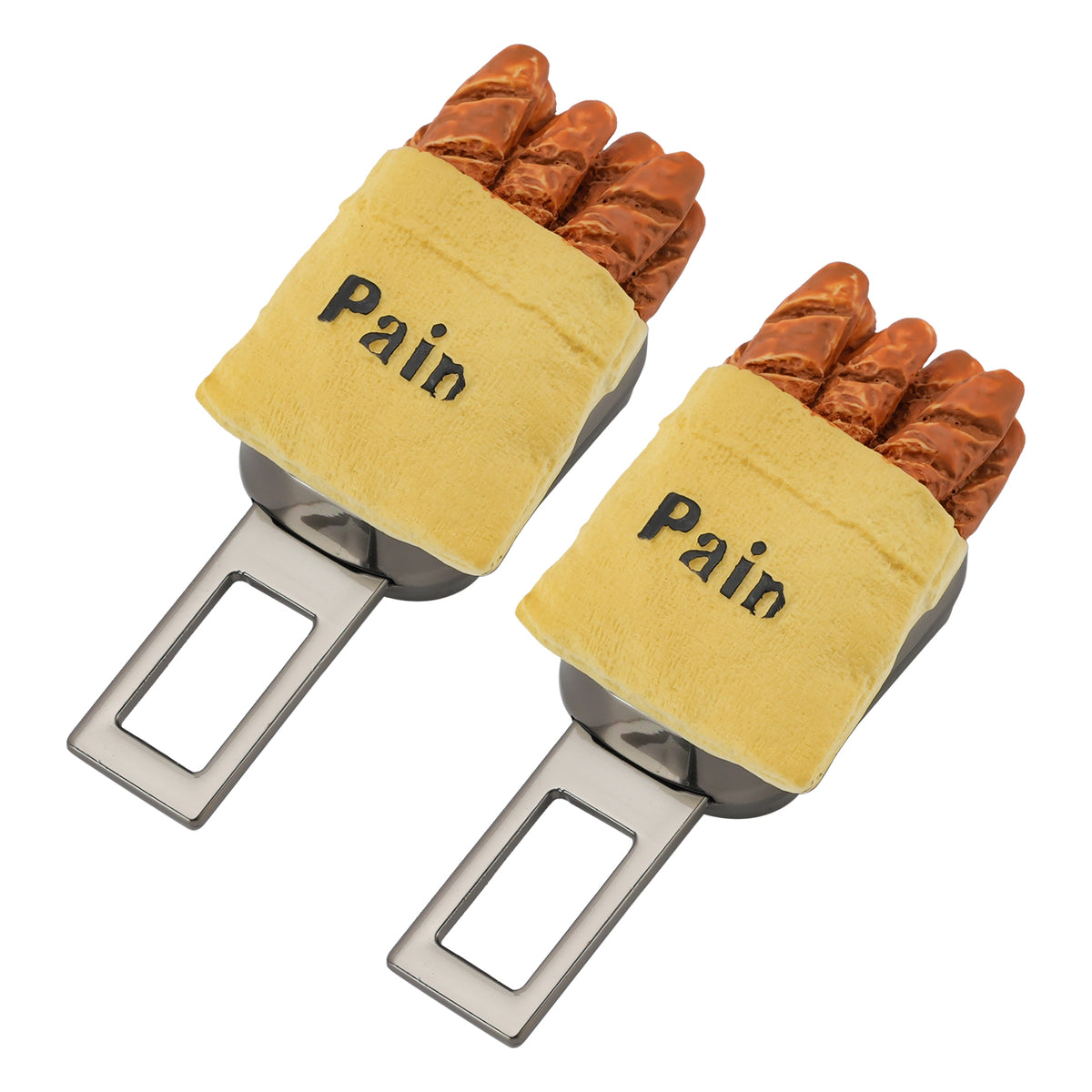 2X Baguette Universal Safety Seat Belt Buckle Alarm Stopper Extension Buckle