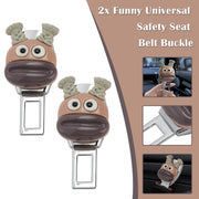 2X Funny Universal Safety Seat Belt Buckle Alarm Stopper Extension Buckle