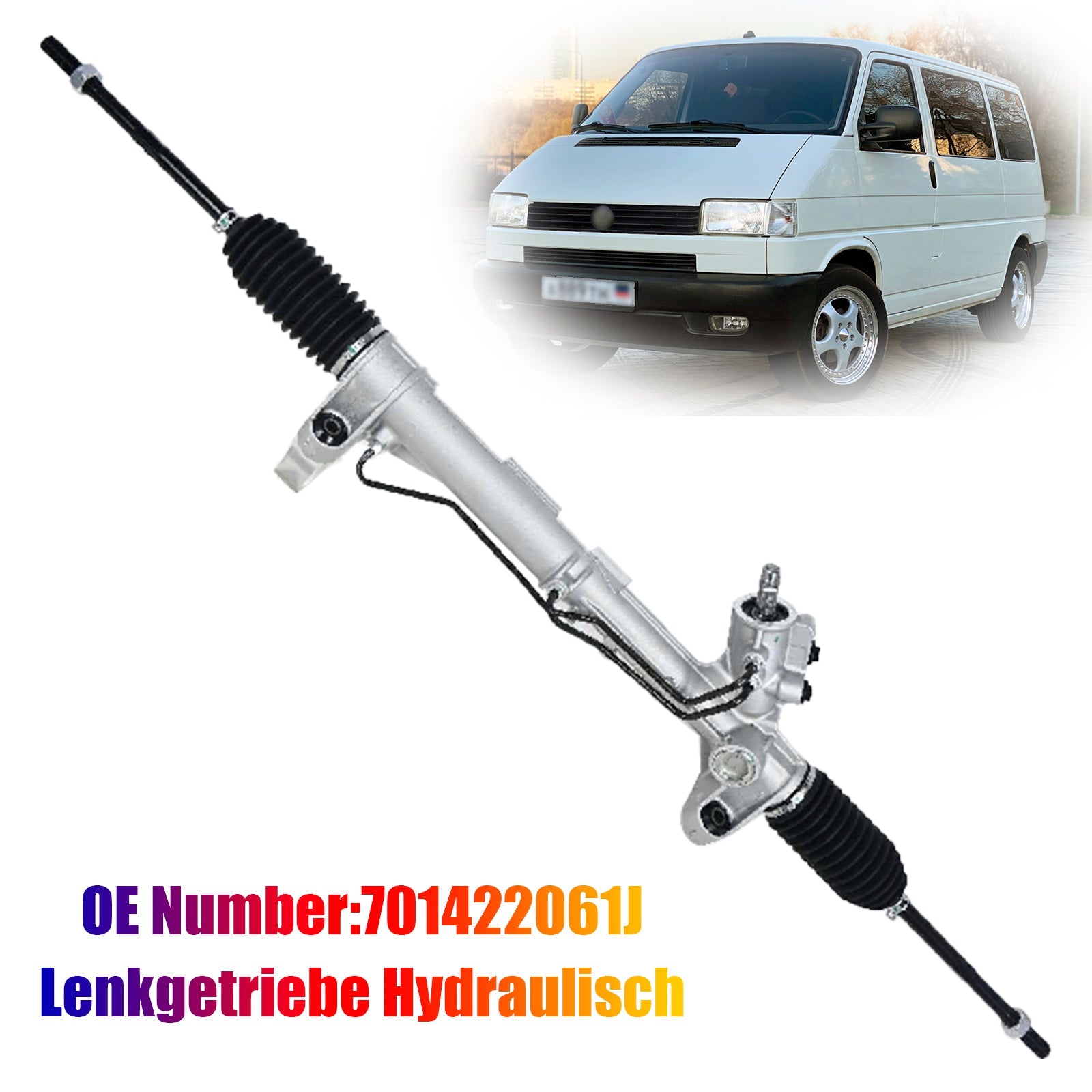 VW05.1996-05.2000 Transporter T4 Pritsche/Fahrgestell (70E, 70L, 70M, 7DE, 7DL 2.8 103 140 2792 Steering Gearbox Hydraulic 701422061J